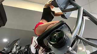 Hot and sexy solo in the gym