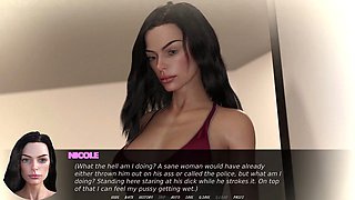 Natural big tits babe gets naughty in a taboo game