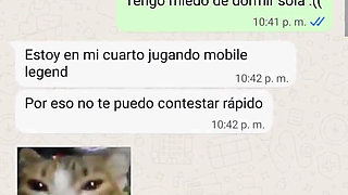 I Had a Hot Whats App Chat with My Step and We Finished with Happy Final POV- Natasha Casero