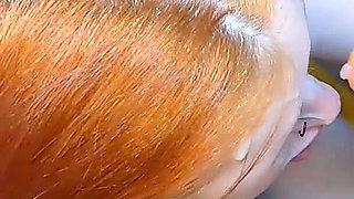 Double Facial for Innocent Redhead