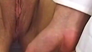Mature Blonde MILF Takes Doctor's Thick Dildo Deep