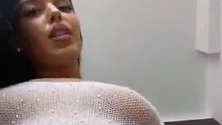 Blonde tight pussy babe solo toy fun in glamour masturbation