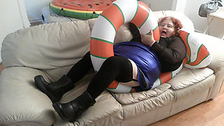 Big Beautiful Nurse Vicki Trys to Squash Her Candy Cane?