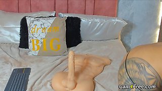 Redhead Latina with Big Ass Rides Sex Toy