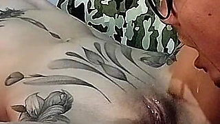 Vaginal Sucking My Friend, She Submissive with Her Eyes Covered