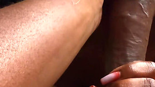 Horny Big Titty-booby Ebony Step-sis Sneaks Into My My House for First Orgarsm