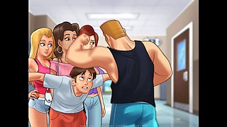 Big tits, light-haired, culo grande