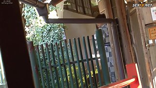 Japanese Babe having sex with a stranger at the mixed hotspring