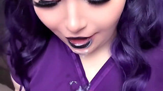 Caught the Fat Goth Nurse Masturbating