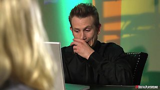 Johnny Castle's Passionate Blonde Encounter in Hotel Room Bliss