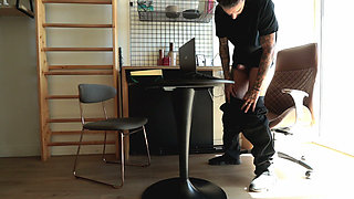Hot Secretary in Stockings, Glasses and Heels Gets Fucked on the Table