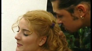 Blonde teen gets her tight trimmed pussy slammed deeply
