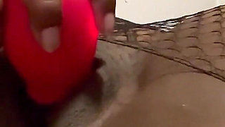 In Fishnet Bodysuit Stimulating My Clit Wit Vibrator