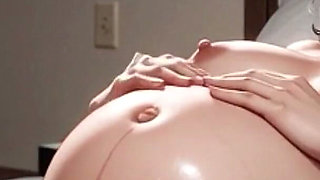 9 Months Pregnant Hairy Pussy Masturbation - Extremely Horny & Wet Bush