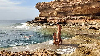 Divers Watching Us Fuck at the Beach Give Us Some Help