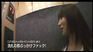 Pure Lady Mio's First Bukkake - an Elegant Beauty Drenched in an Unforgettable White Shower - 1