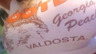 Big boob brunette masturbates on webcam