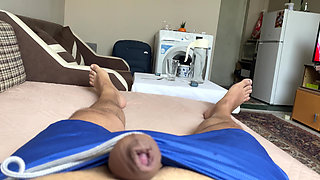 Masturbating