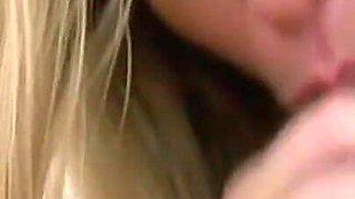 Blonde Slut Sucks Cock and Gets Pounded From Behind POV