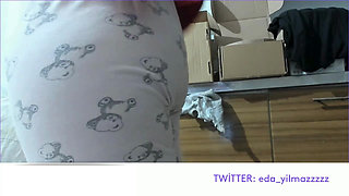 Masturbation in Pajamas- Caressed My Pussy- Turkish Porn- Big Ass- Turkish MILF- Camel Toe- Doggy in Pajamas