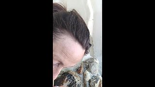 Candi Annie Sucks Cock and Swallows Cum in Fountain