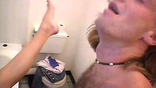 Horny Gradma with Big Tits Enjoys a Young Man in the Shower