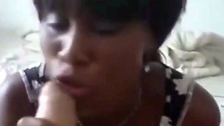 African Princess Pleasures a Huge White Cock