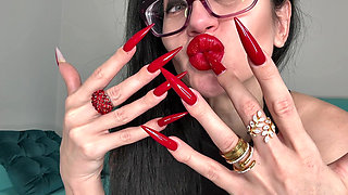 Red Long Sharp Nails, Claws