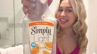 In Today’s Pee Video I Thought It Would Be Fun to Fill up an Empty Oj Container!!