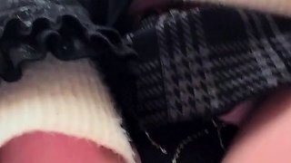 OOPSIE! Cute teen Caught spreading her pussy to pee. So She