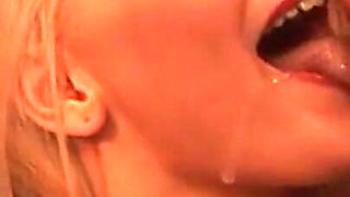 Blonde Babe Handles Multiple Throbbing Cocks in Wild Gangbang