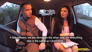 Fake Driving School - Driving Exam Turns Wild: Double Creampie in the Car