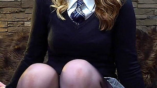 Student Changes Into Cheer Uniform and Masturbates