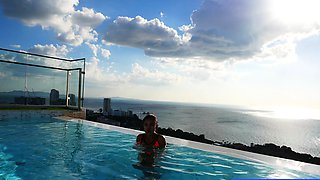 Bubble butt Thai GF first time anal fuck