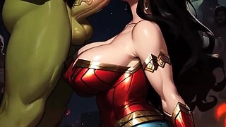 Wonder Woman Hentai Full Movie - Japanese Cosplay BDSM with Natural Tits & Monster Fuck