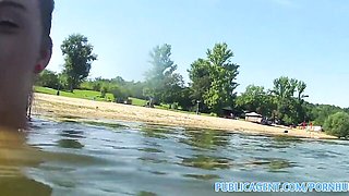 Busty Bikini Girl Gets Fucked at the Lake
