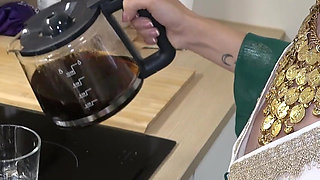 Arab Wife Invites BBC Stepbrother for Coffee & Gives Him Anal