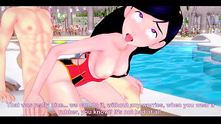 Violet Parr Bikini Having Sex in the Vacations Behind the Pool POV the Incredibles Short (watch the Full Version on Red and