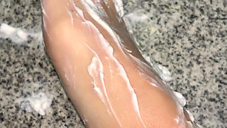 Whipped cream on my naked feet