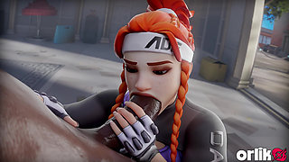 Brigitte's First Date Gone Wrong - Big Black Dick Anal & Creampie Overwatch 3D Animation