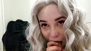 Cute Blond Stepsister Sucks The Cum Out Of Cock