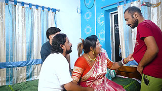 DESI MALLU TWO BHABHI HARDCORE GROUP SEX WITH HER THREE DEBAR WHEN THEIR HUSBAND NOT AT HOME FULL MOVIE ( HINDI AUDIO )