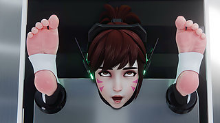 D.va - Clit Stroker & Anal Fuck Machine Squirt Overwatch 3D Fetish Porn