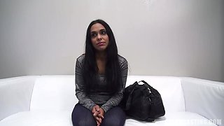 Beautiful Brunette Monika in Casting