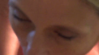 BJ on My Knees Swallow Cum Drip More to the Floor