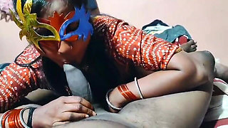 Even After Fucking on the Night of Holi, I Gave a Blowjob to My Husband by Sucking His Penis