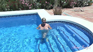AuntJudys - 41yo Big Tit MILF Keira Gets Naughty in the Pool