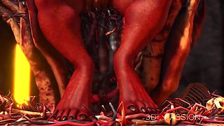 Inferno. hot porno in hell. satan fucks hard a young stunning woman