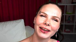 PERVECT Dutch girl Sacha Carina takes a huge cock