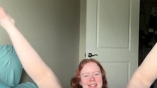 Pink pussy busty babe solo toy vibration during masturbation